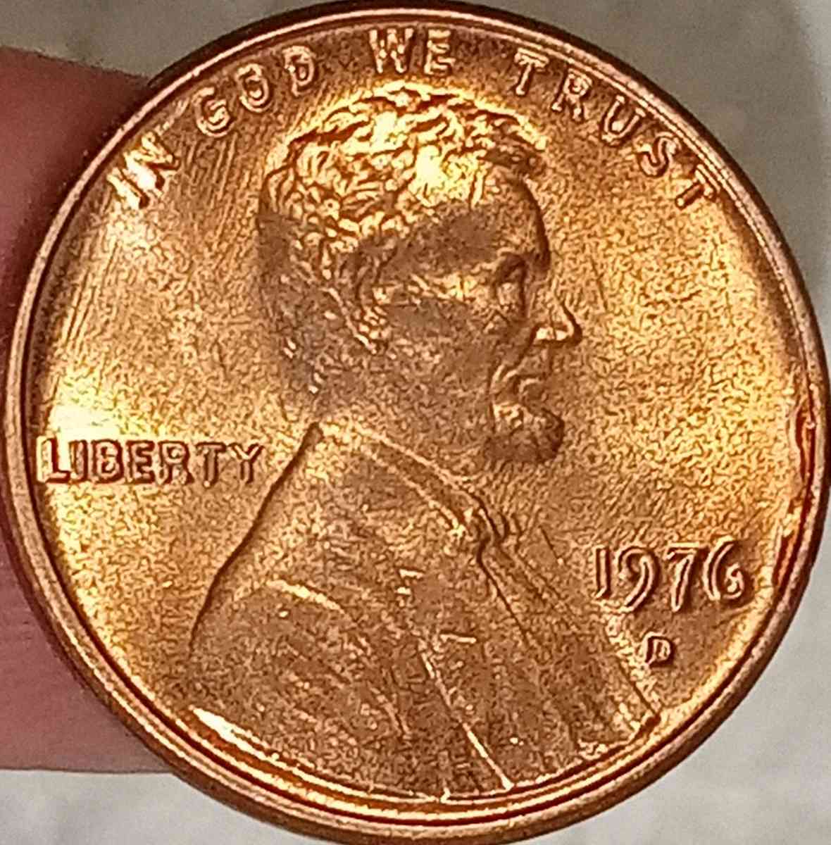 USA COINS LINCOLN CENT 1976 D WITH DOUBLED DIE UNIQUE COIN - Sacramento, California