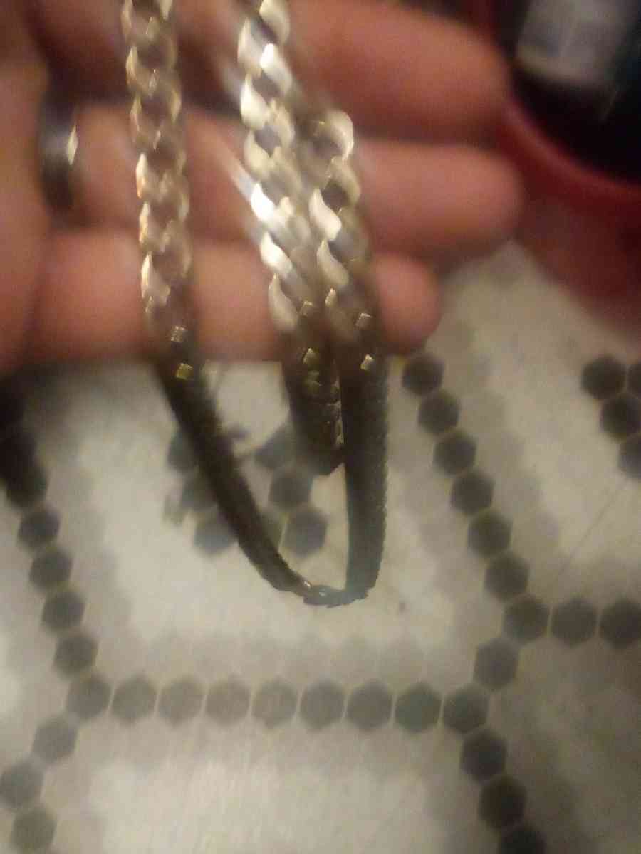 925 sterling silver necklace 22 inch and 3mm wide - Bedford, Indiana - FleaMarketBay