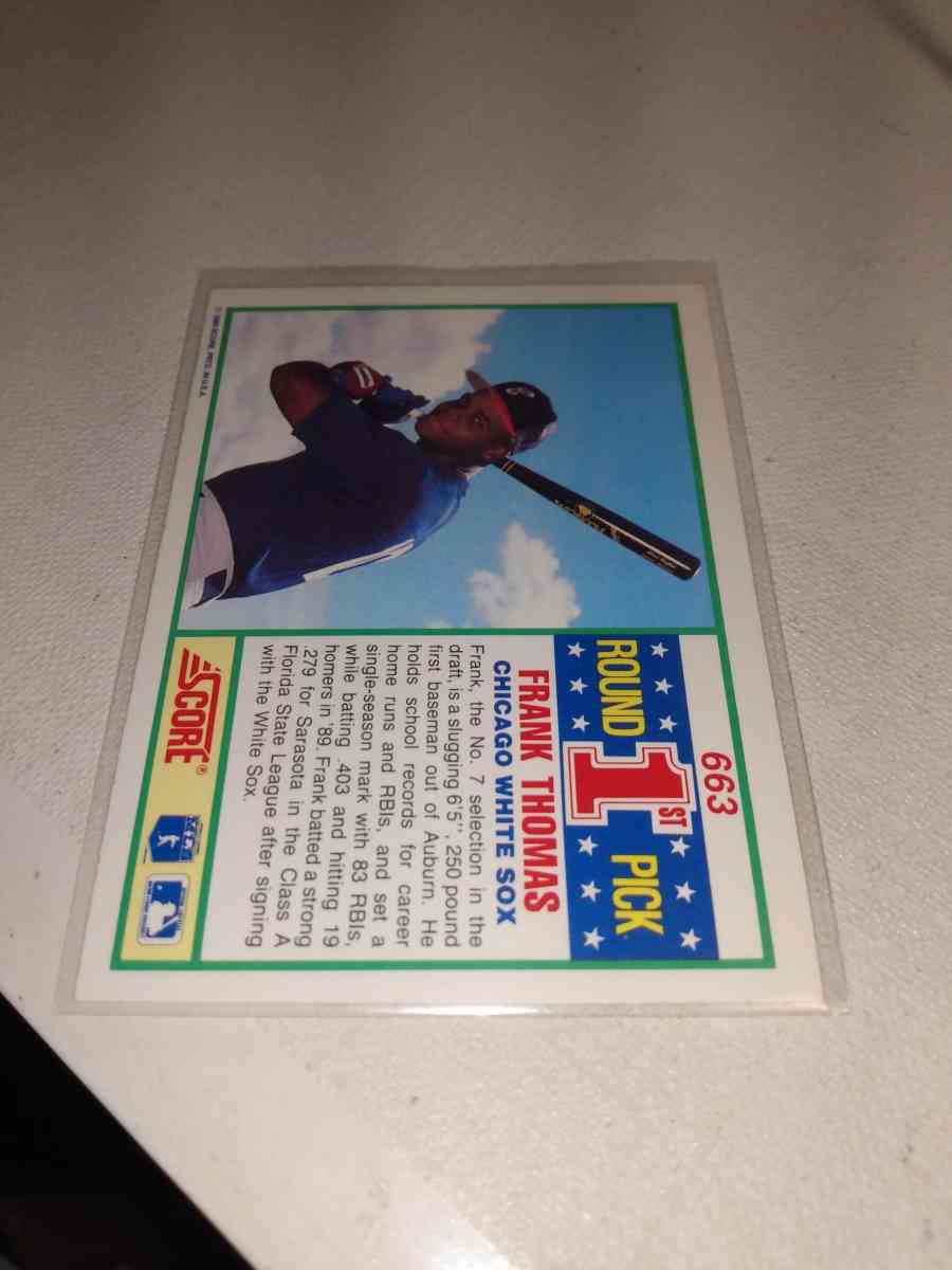 1990 first round pick Frank Thomas score - Alicia, Arkansas - FleaMarketBay
