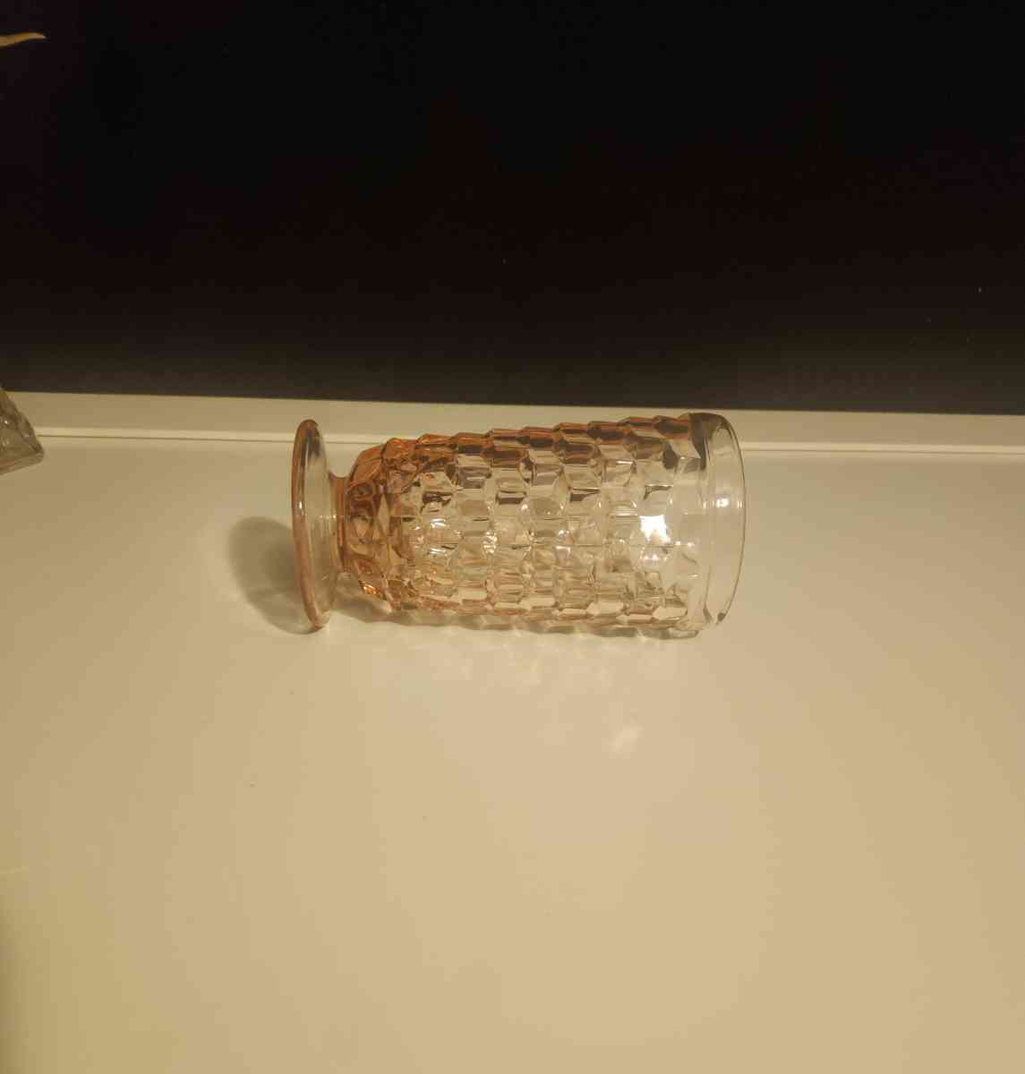 vintage Colony Whitehall cube pattern glass tumblers tall gl - Bernie, Missouri - FleaMarketBay