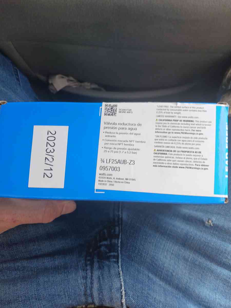 water pressure reducing valve - Abingdon, Virginia - FleaMarketBay