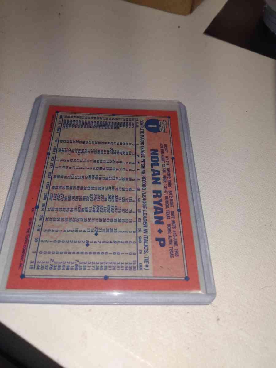 Topps 1991 Nolan Ryan - Alicia, Arkansas - FleaMarketBay