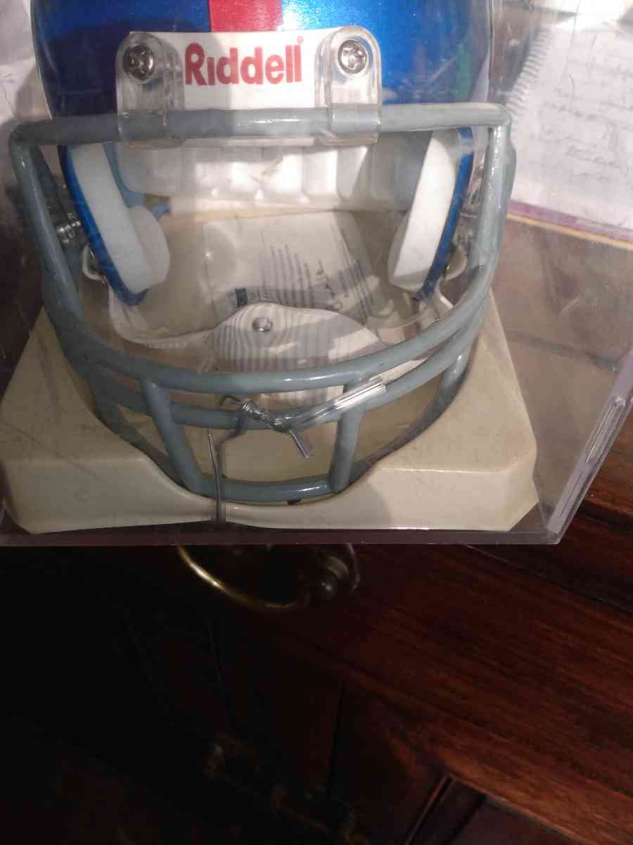 autograph tiki Barber mini helmet New York Giants - Alicia, Arkansas - FleaMarketBay