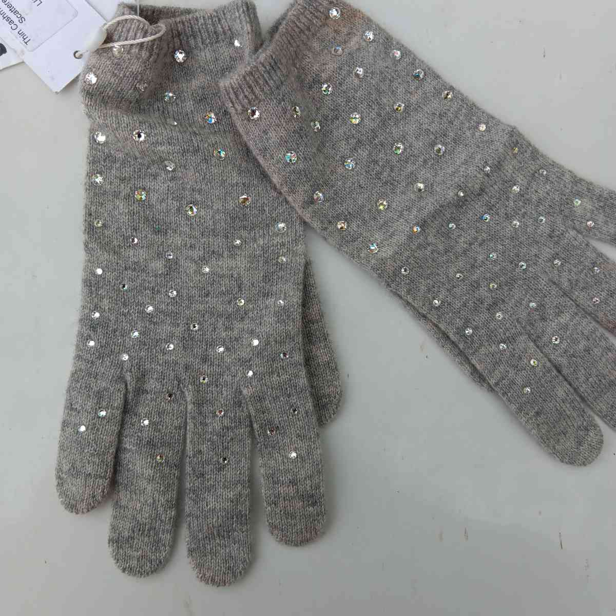 Cashmere Gray Studded Gloves - Irving, Texas