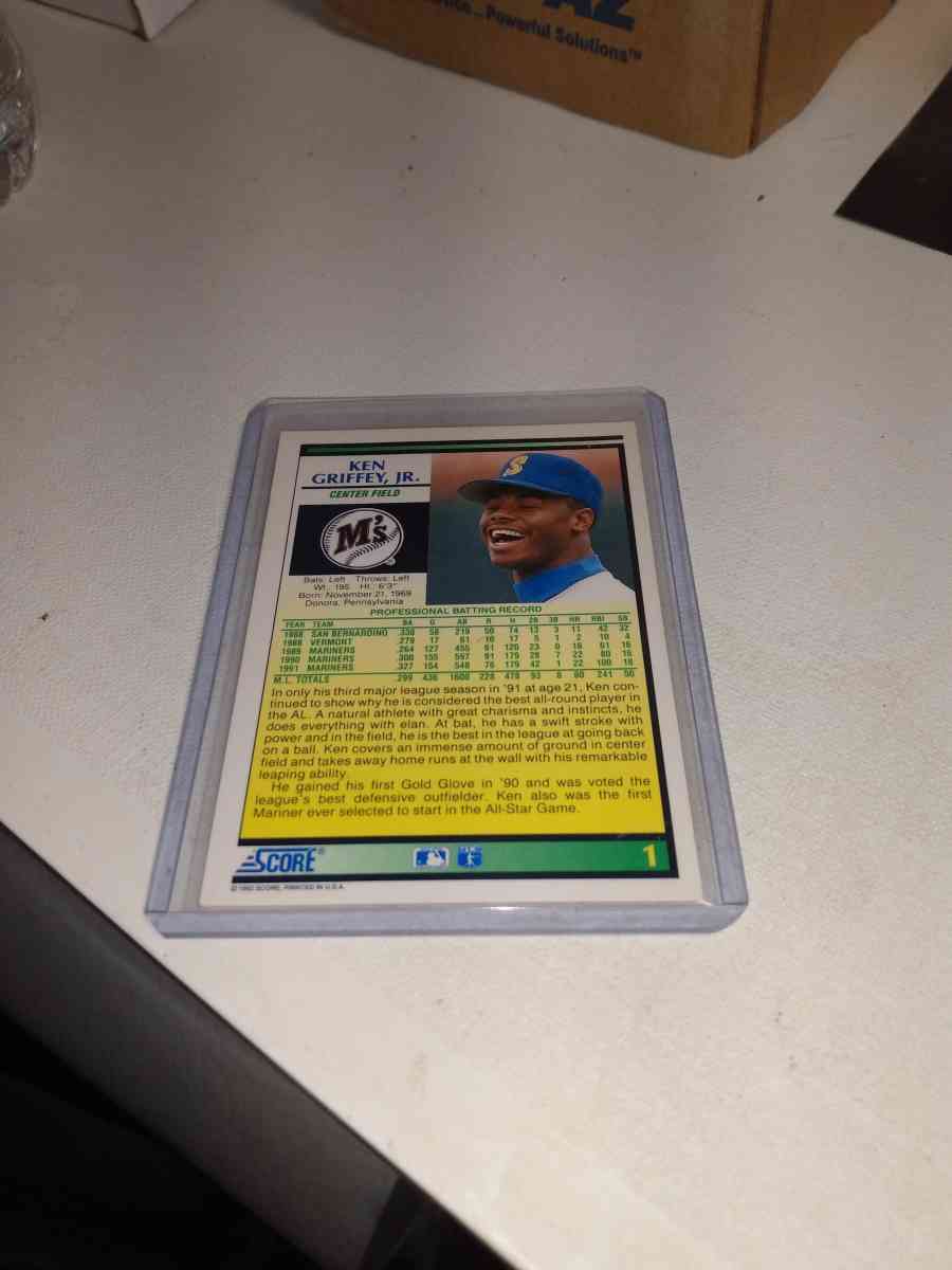 1992 score Ken Griffey Jr - Alicia, Arkansas - FleaMarketBay