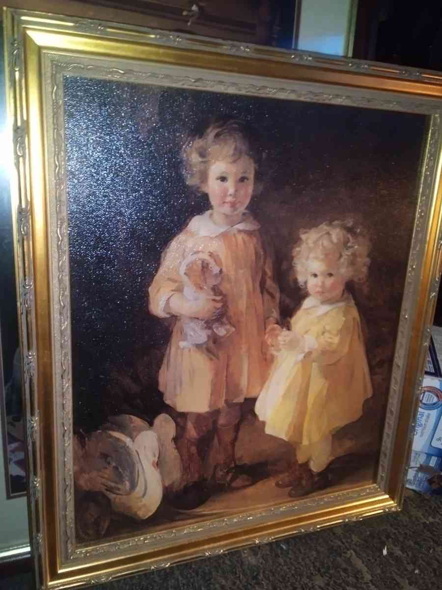 lg framed pic little sisters - Spartanburg, South Carolina