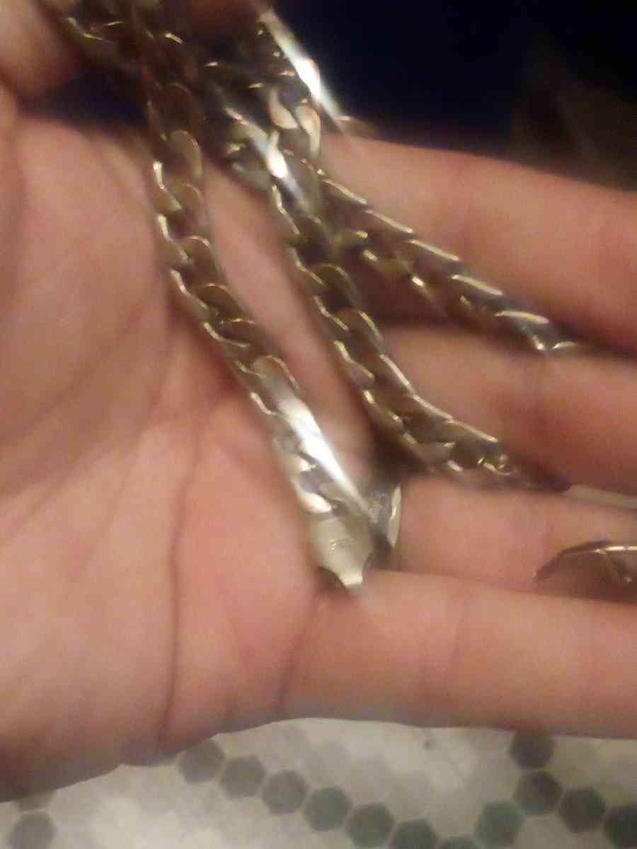 925 sterling silver necklace 22 inch and 3mm wide - Bedford, Indiana - FleaMarketBay