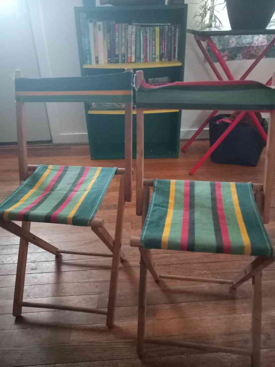 vintage rainbow fold up chairs - Bangor, Maine
