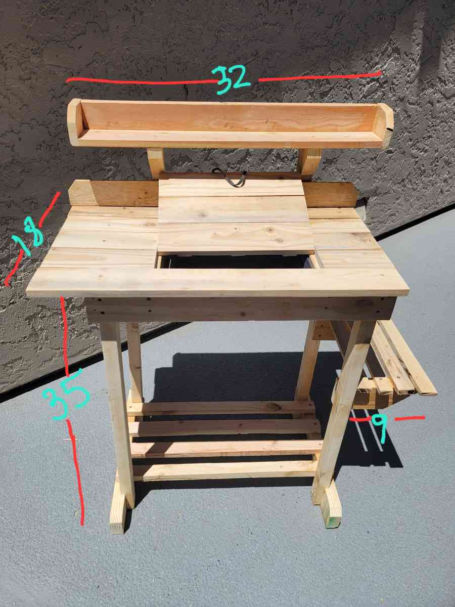 multi purpose table work bench outdoor bar potting garden - Sacramento, California - FleaMarketBay