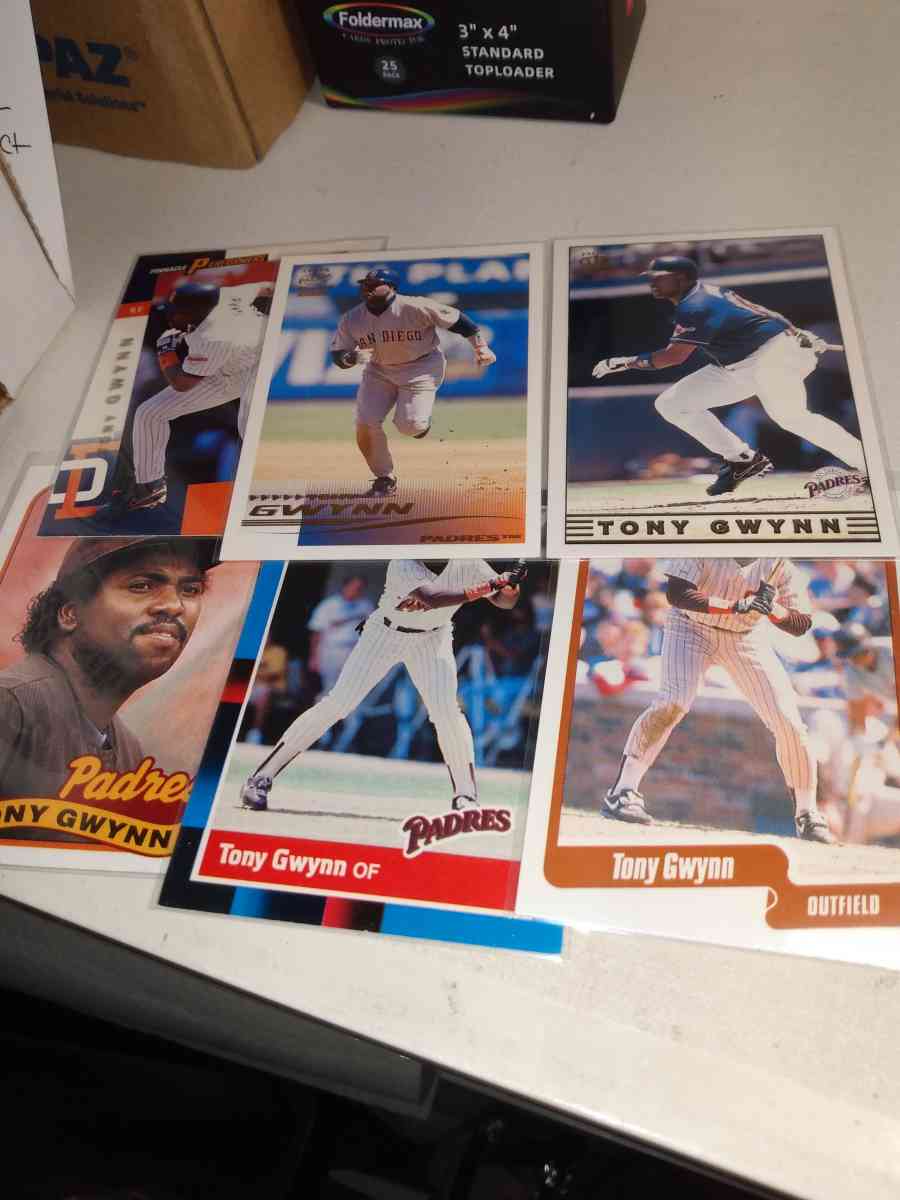 six card lot Tony gwynn Hall of famer