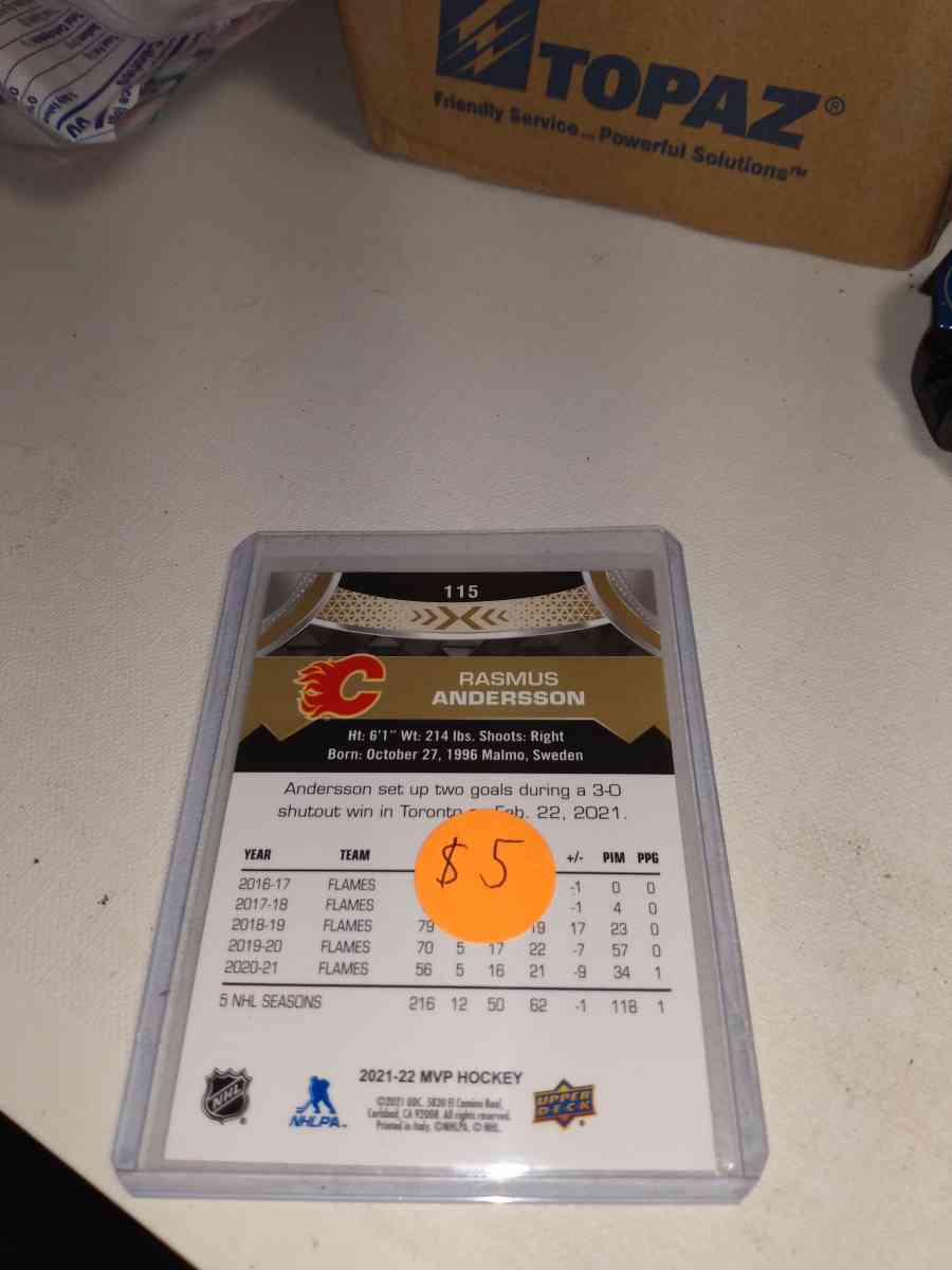 2022 upper Deck MVP autograph gold rasmus Anderson - Alicia, Arkansas - FleaMarketBay