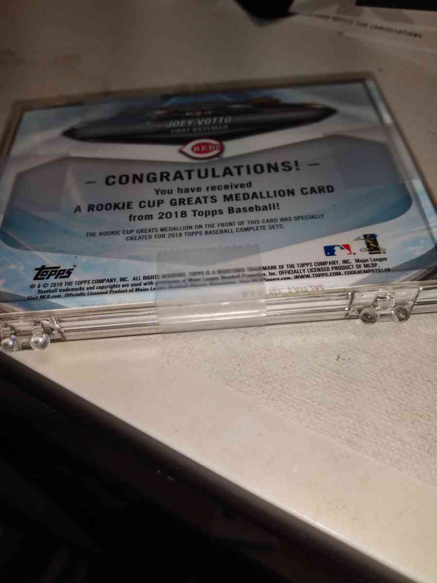 2018 Topps rookie cup great medallion card Joey votto - Alicia, Arkansas - FleaMarketBay