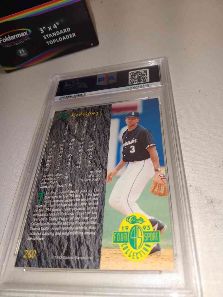 PSA 9 classic 4 sport Alex Rodriguez rookie - Alicia, Arkansas - FleaMarketBay
