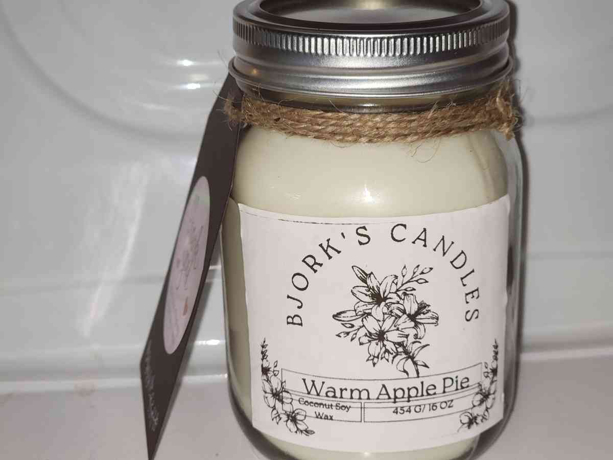 Handmade 16 oz Mason Jar candle - Valdese, North Carolina - FleaMarketBay