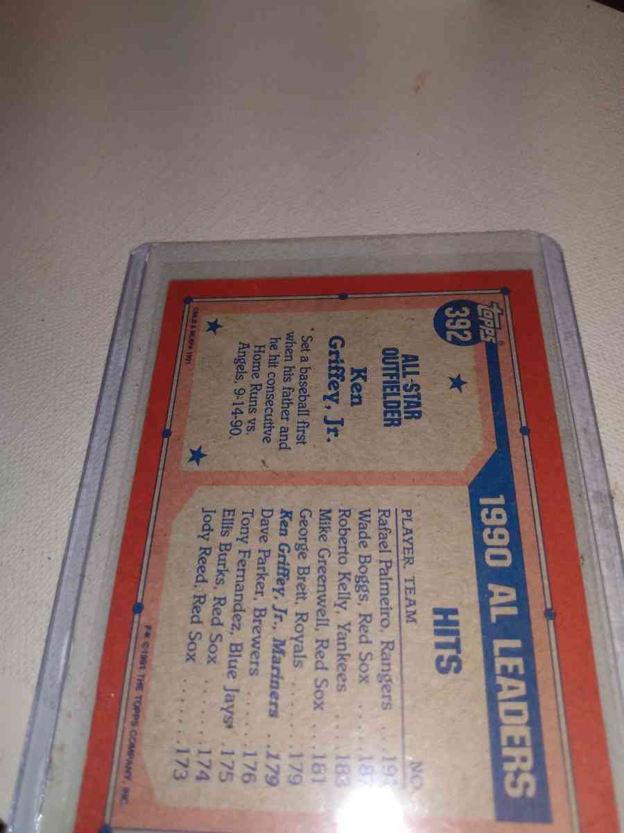 1992 Topps Ken Griffey Jr - Alicia, Arkansas - FleaMarketBay
