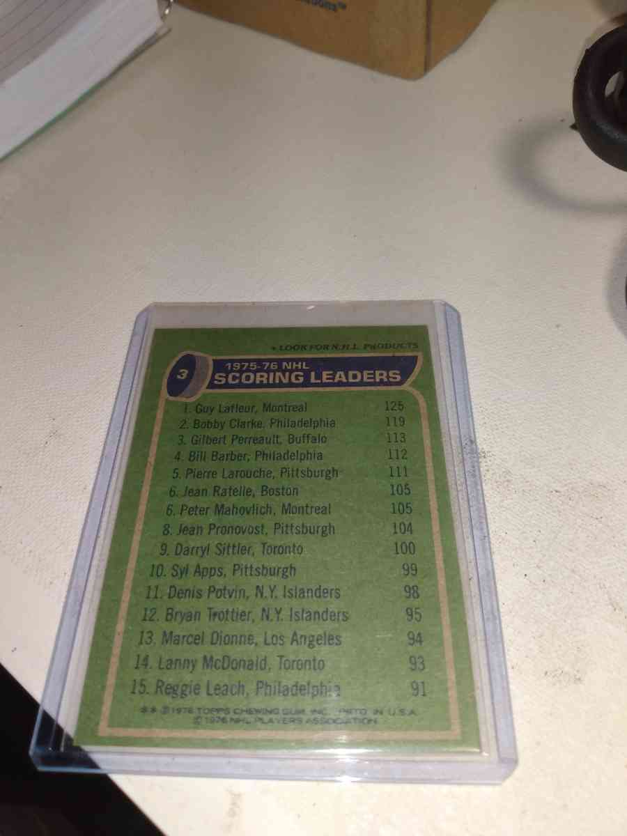 1975 1976 scoring leaders Guy lafleur Bobby Clark and kill s - Alicia, Arkansas - FleaMarketBay
