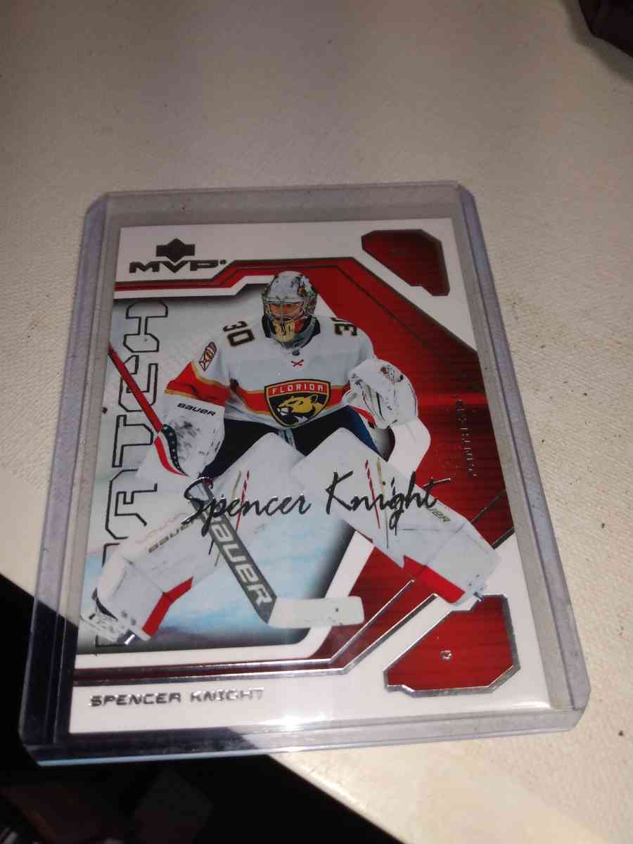 2022 MVP upper Deck autographed Spencer Knight