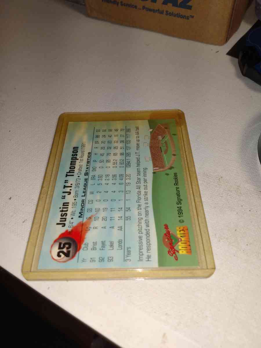 1994 signature rookie series top prospect Justin Thompson - Alicia, Arkansas - FleaMarketBay