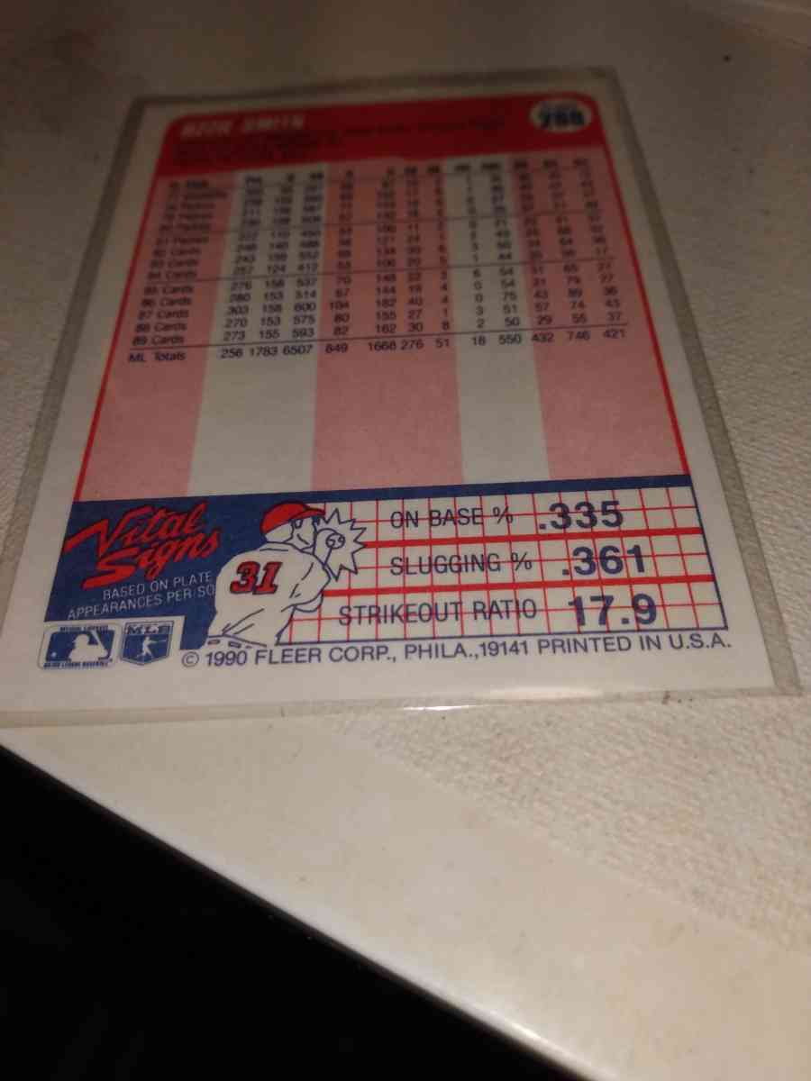1990 Fleer the wizard Ozzie Smith - Alicia, Arkansas - FleaMarketBay