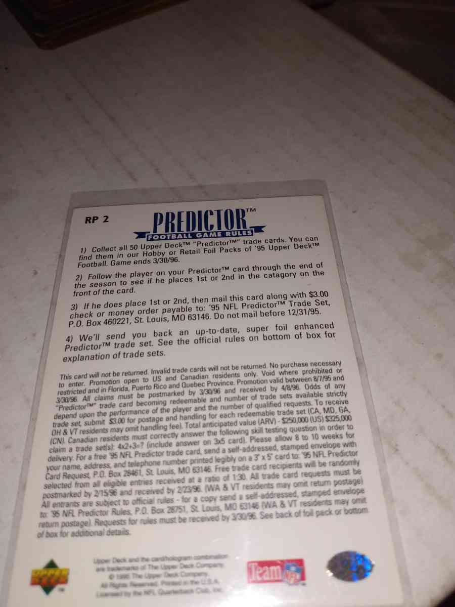 1995 upper deck Steve Young - Alicia, Arkansas - FleaMarketBay