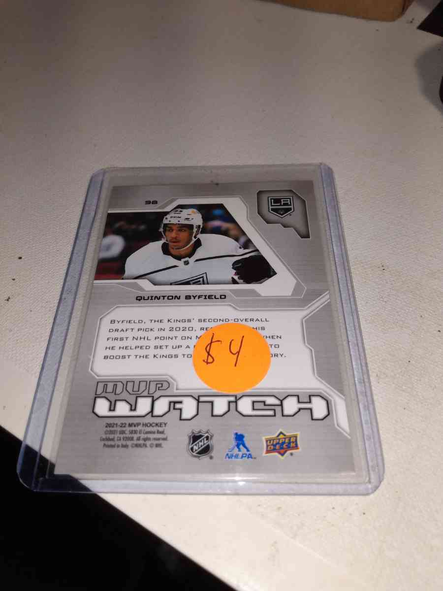 MVP upper Deck 2021 autograph Quinton byfield - Alicia, Arkansas - FleaMarketBay