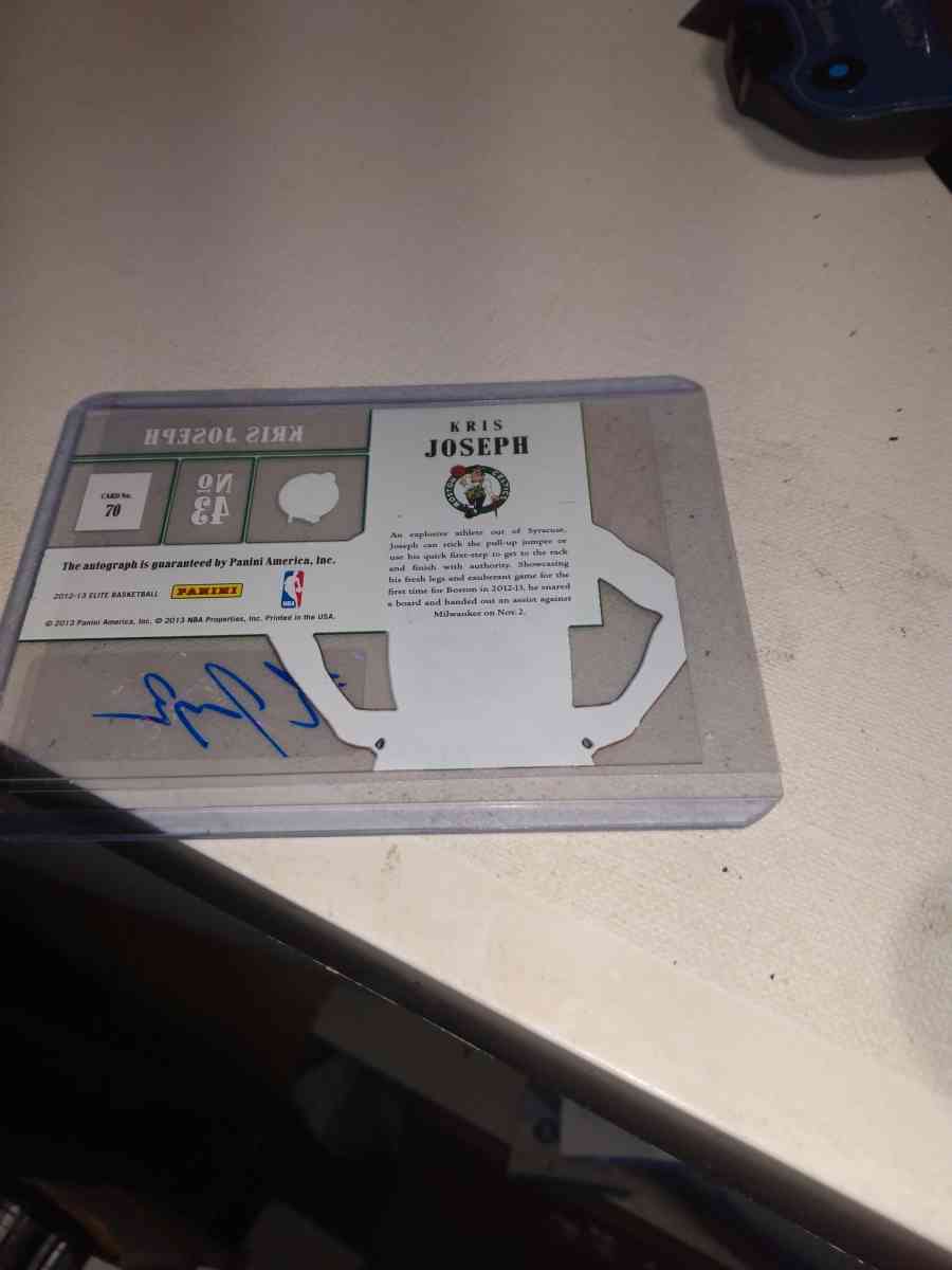 2012 panini autograph rookie Christopher Joseph - Alicia, Arkansas - FleaMarketBay