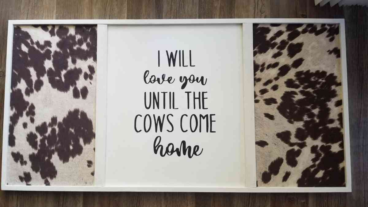 customized cow hide sign - Peoria, Arizona
