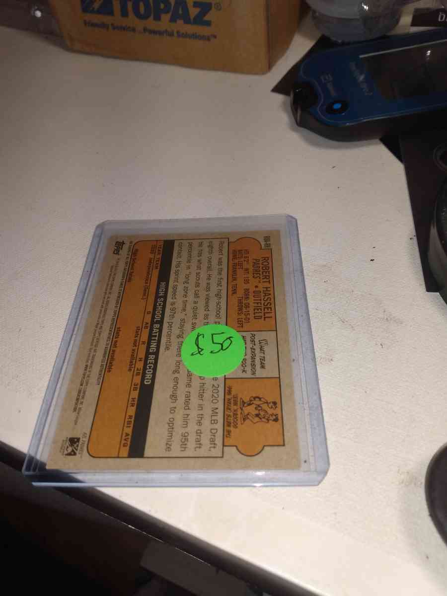 2021 Topps heritage Robert hassell autograph - Alicia, Arkansas - FleaMarketBay