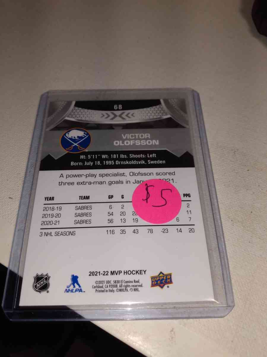 2022 MVP upper Deck autograph Victor Olofsson - Alicia, Arkansas - FleaMarketBay