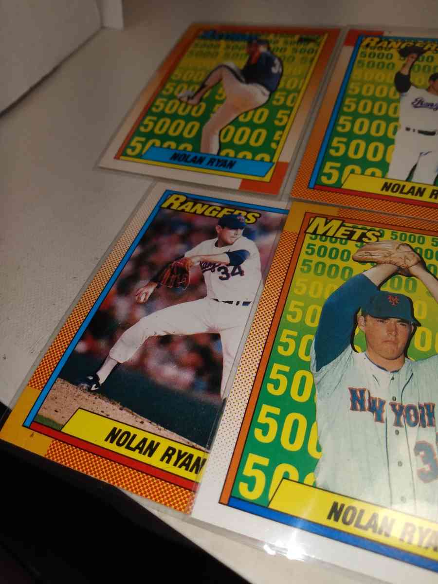 1990 Topps card lot Nolan Ryan 5000 strikeouts - Alicia, Arkansas - FleaMarketBay