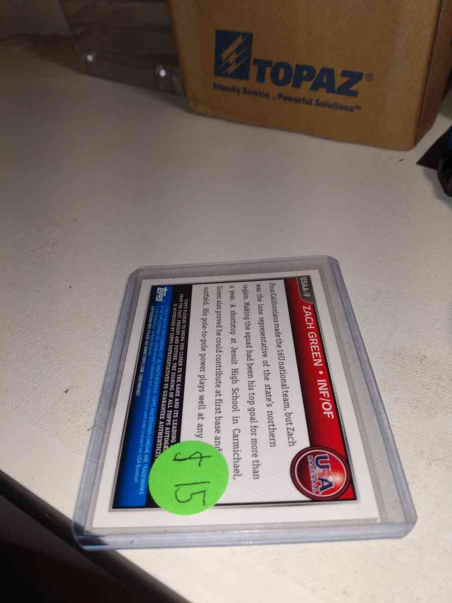 2010 Topps Bowman first Chrome card Zach green autograph - Alicia, Arkansas - FleaMarketBay