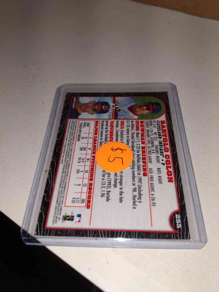 1999 Bowman bartolo Colon autograph - Alicia, Arkansas - FleaMarketBay