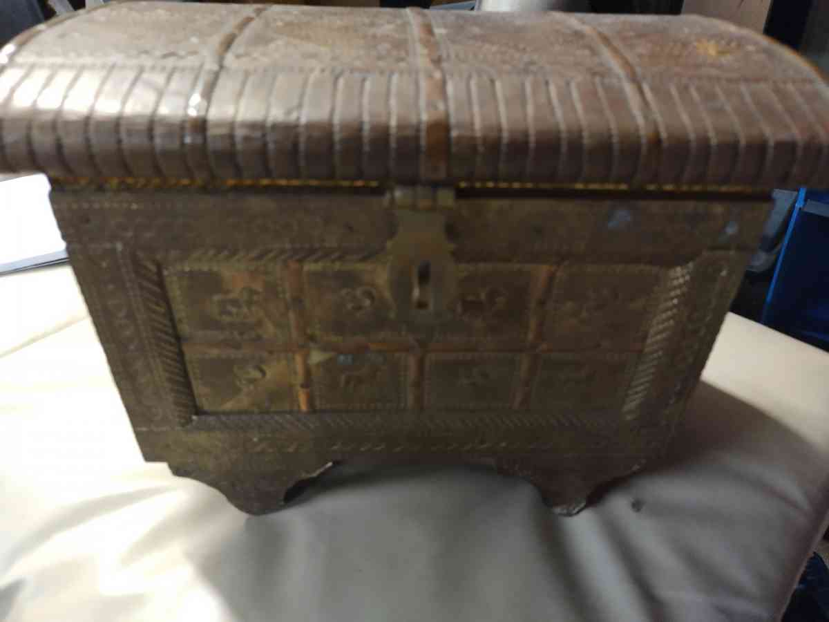 hammered brass jewelry box - Dallas, Texas