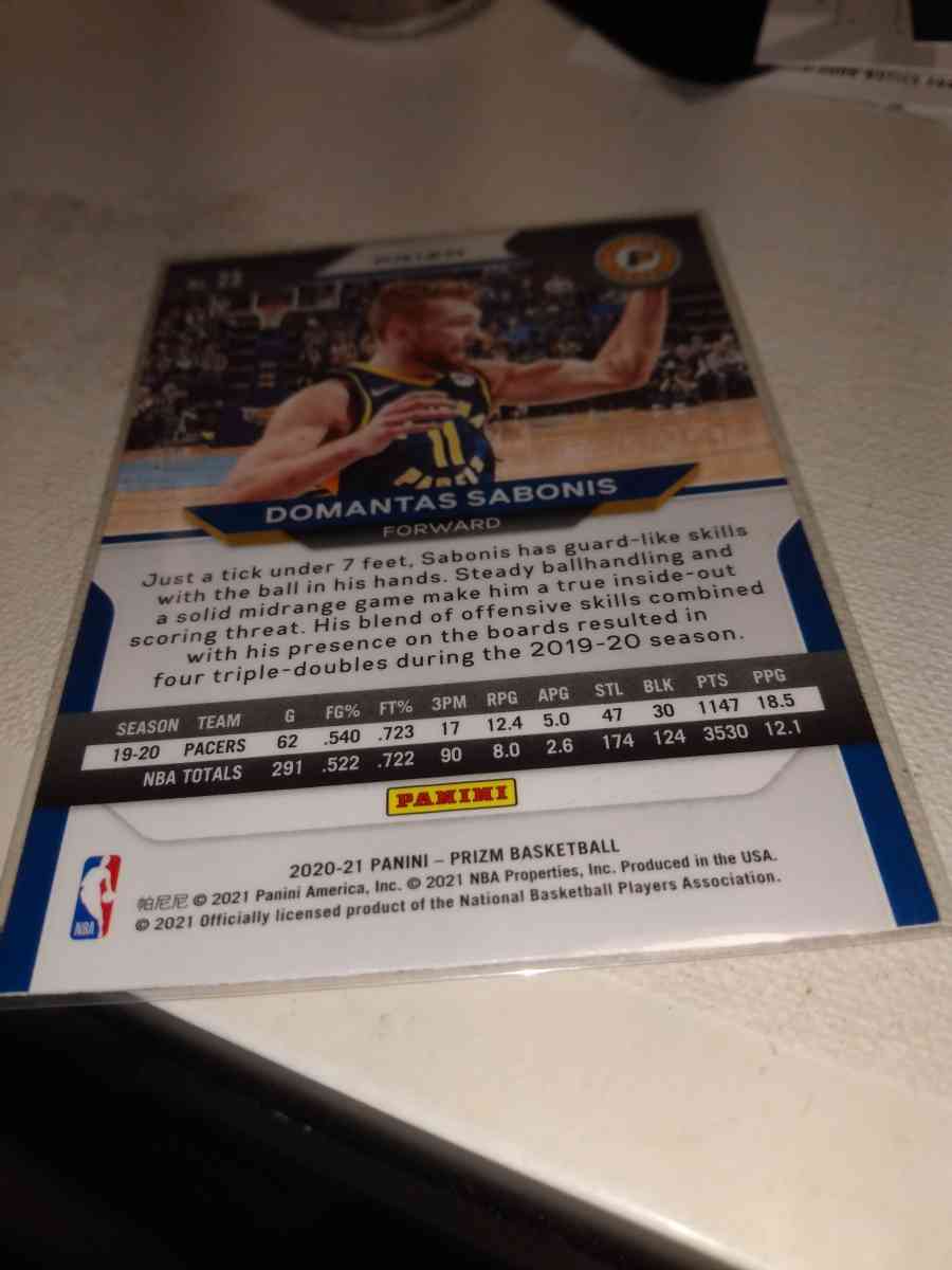 2020 2021 panini orange refractor Domantas sabonis - Alicia, Arkansas - FleaMarketBay