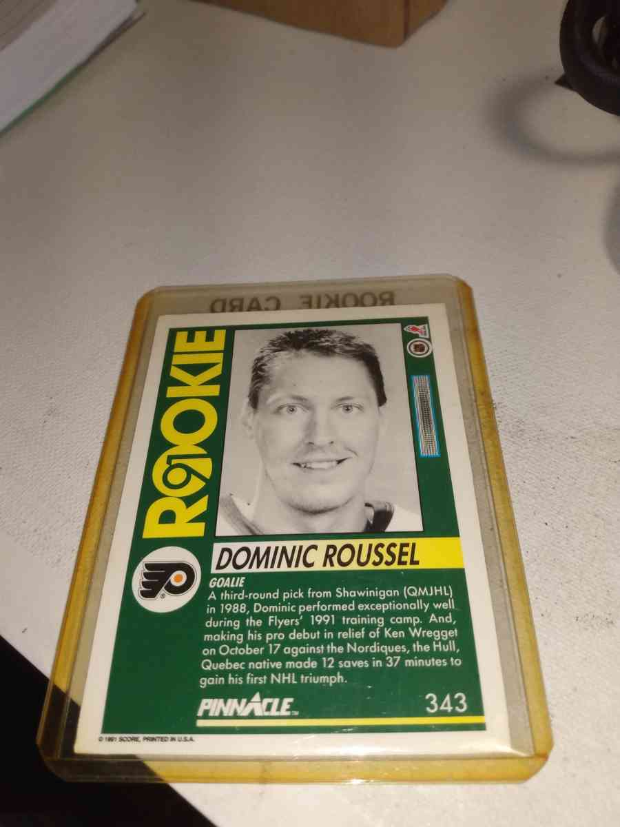 1991 1992 rookie card Pinnacle Dominic Roussel - Alicia, Arkansas - FleaMarketBay