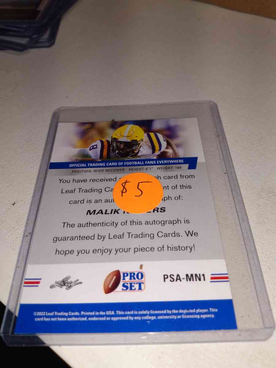 autograph Malik nabers - Alicia, Arkansas - FleaMarketBay