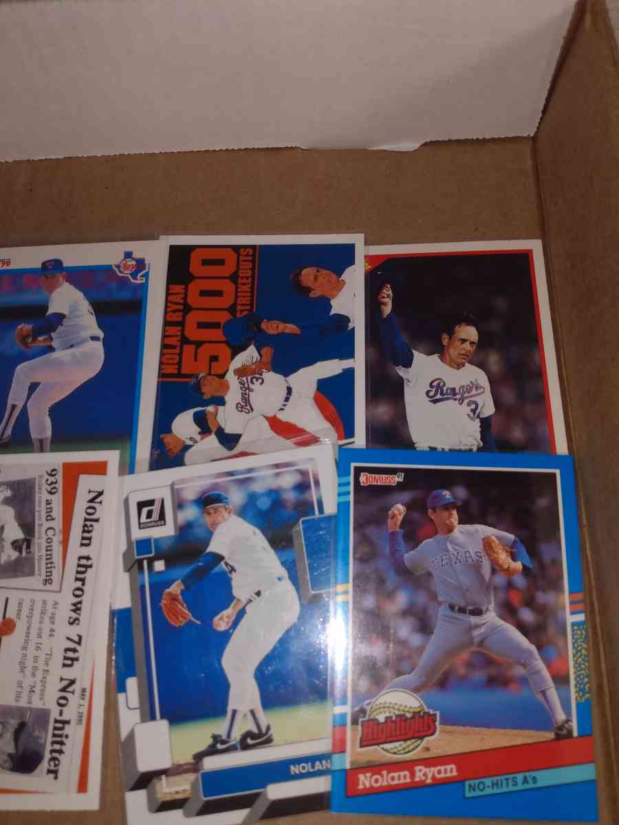 six card lot Hall of famer Nolan Ryan - Alicia, Arkansas - FleaMarketBay