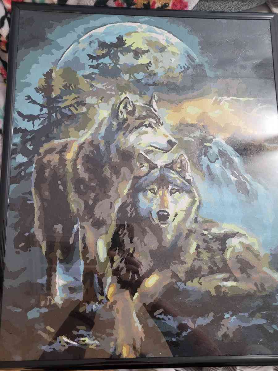 Wolves Painting - Fort Wayne, Indiana