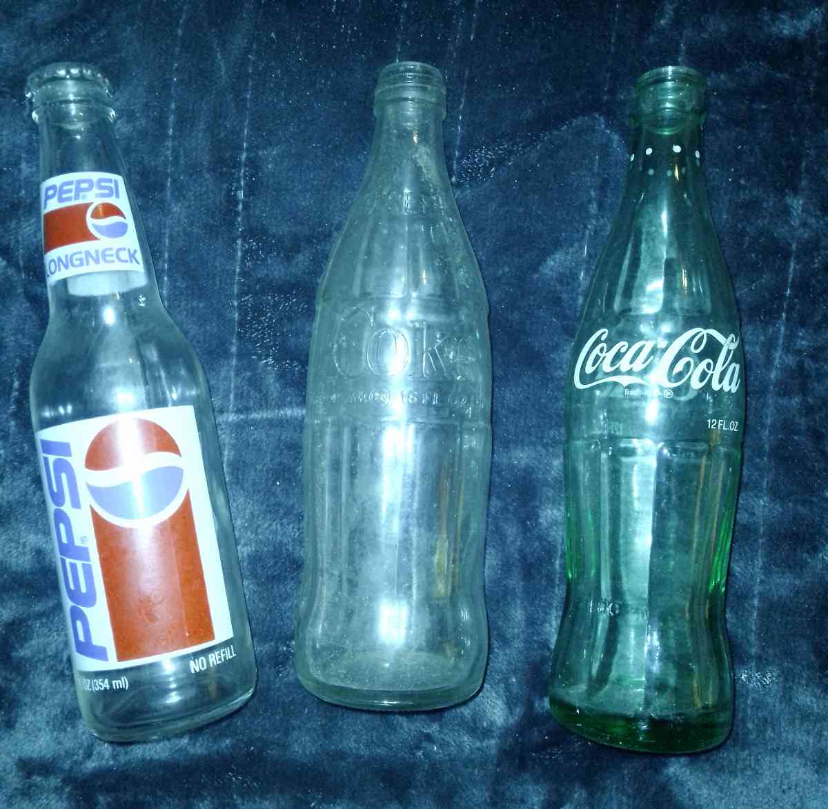 Three Empty Antique Old Bottles - Gaston, South Carolina