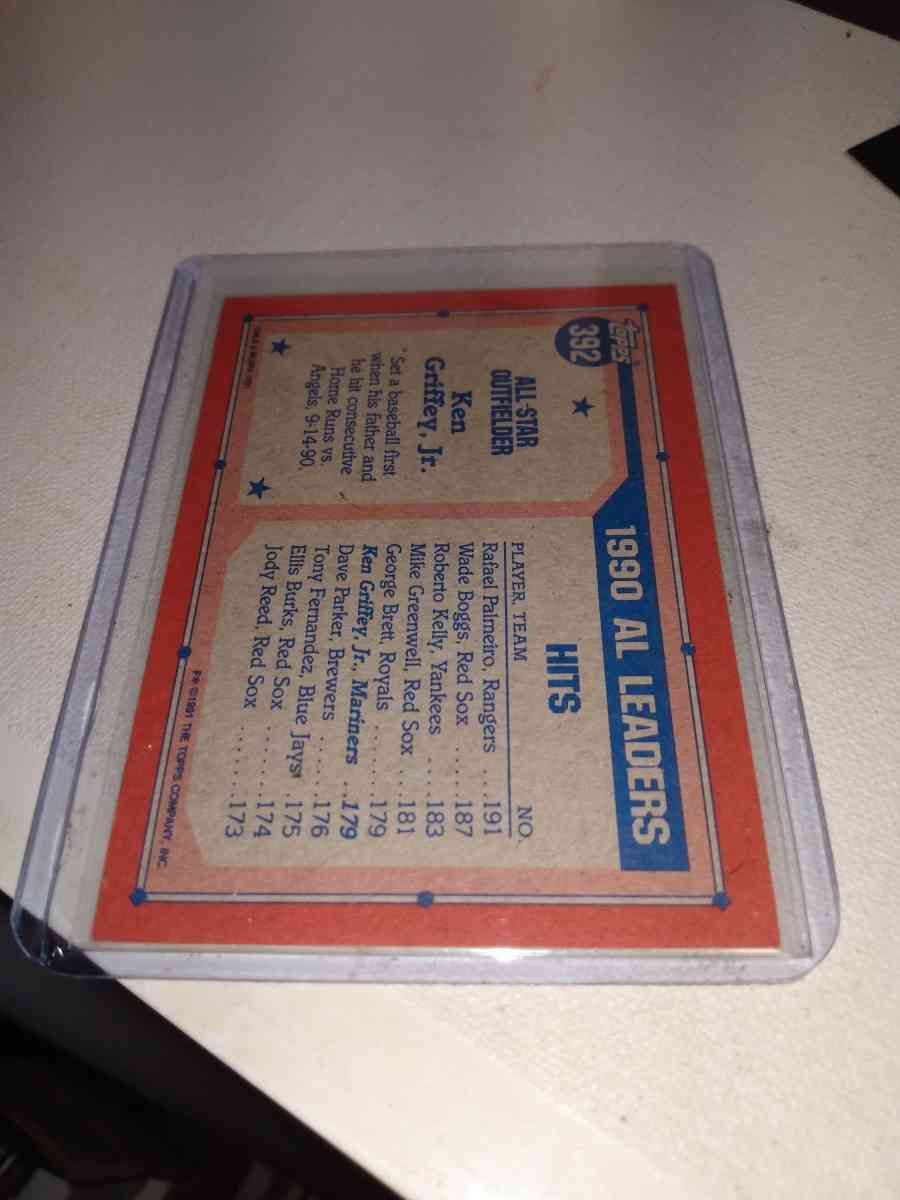 1992 Topps Ken Griffey Jr - Alicia, Arkansas - FleaMarketBay