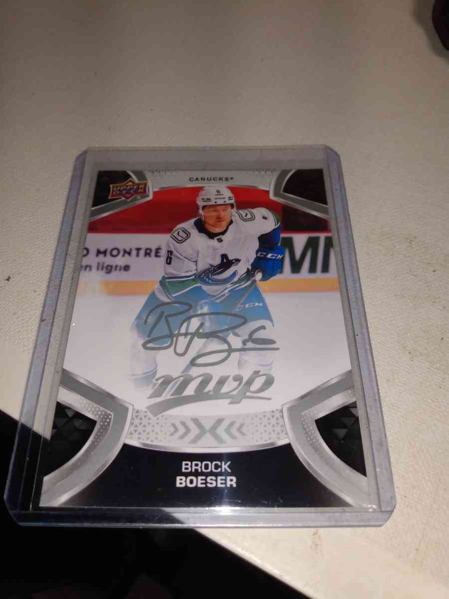 upper Deck MVP 2022 Rock Boeser autograph card