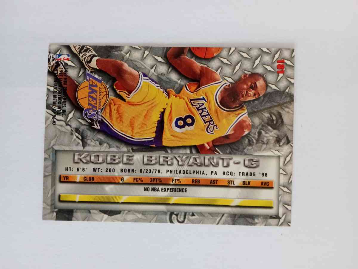 Kobe Bryant Fleer Metal Rookie Card 1996 - West Covina, California - FleaMarketBay