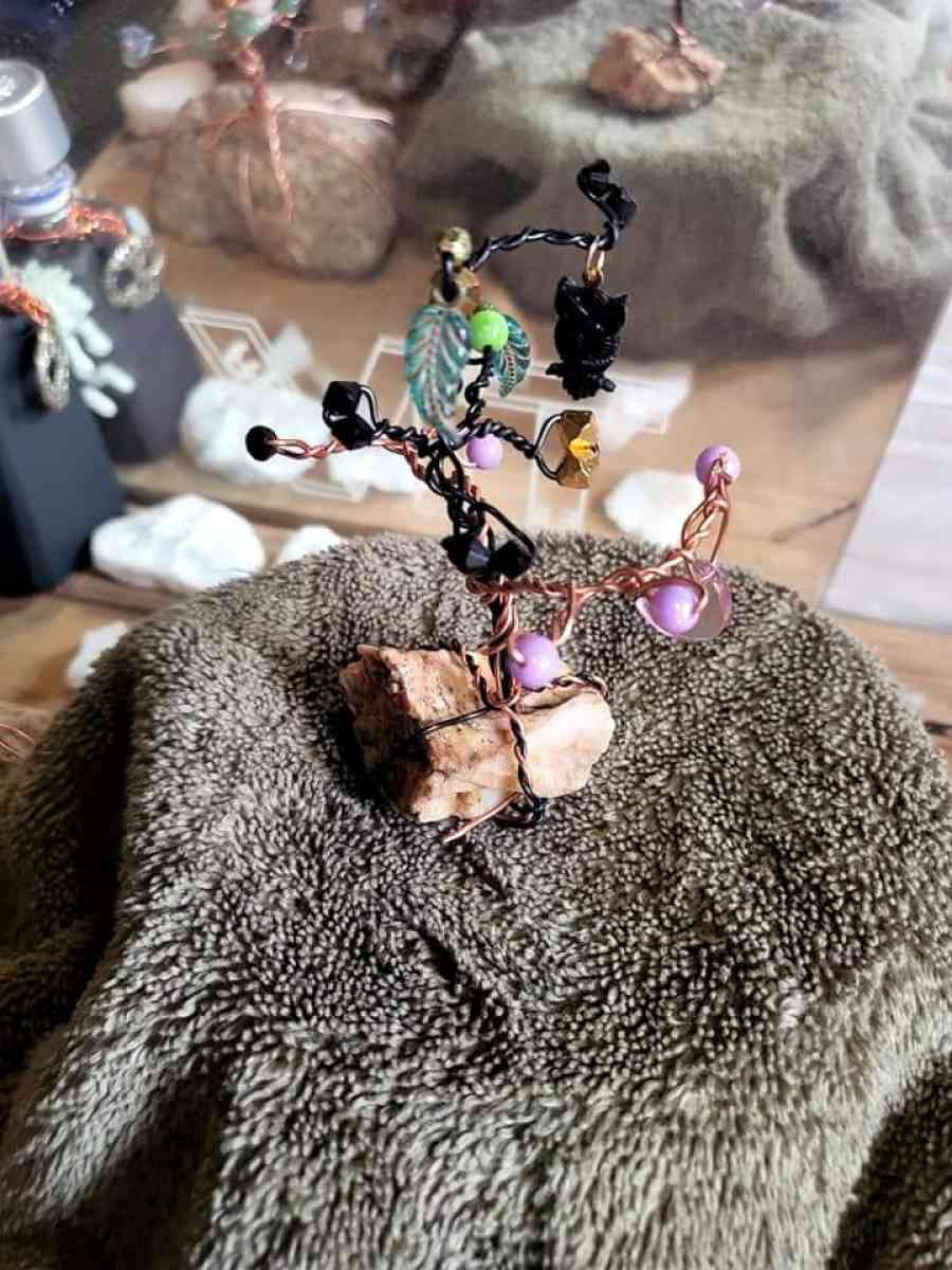 wire trees wrapped around crystal stones - Mabelvale, Arkansas - FleaMarketBay