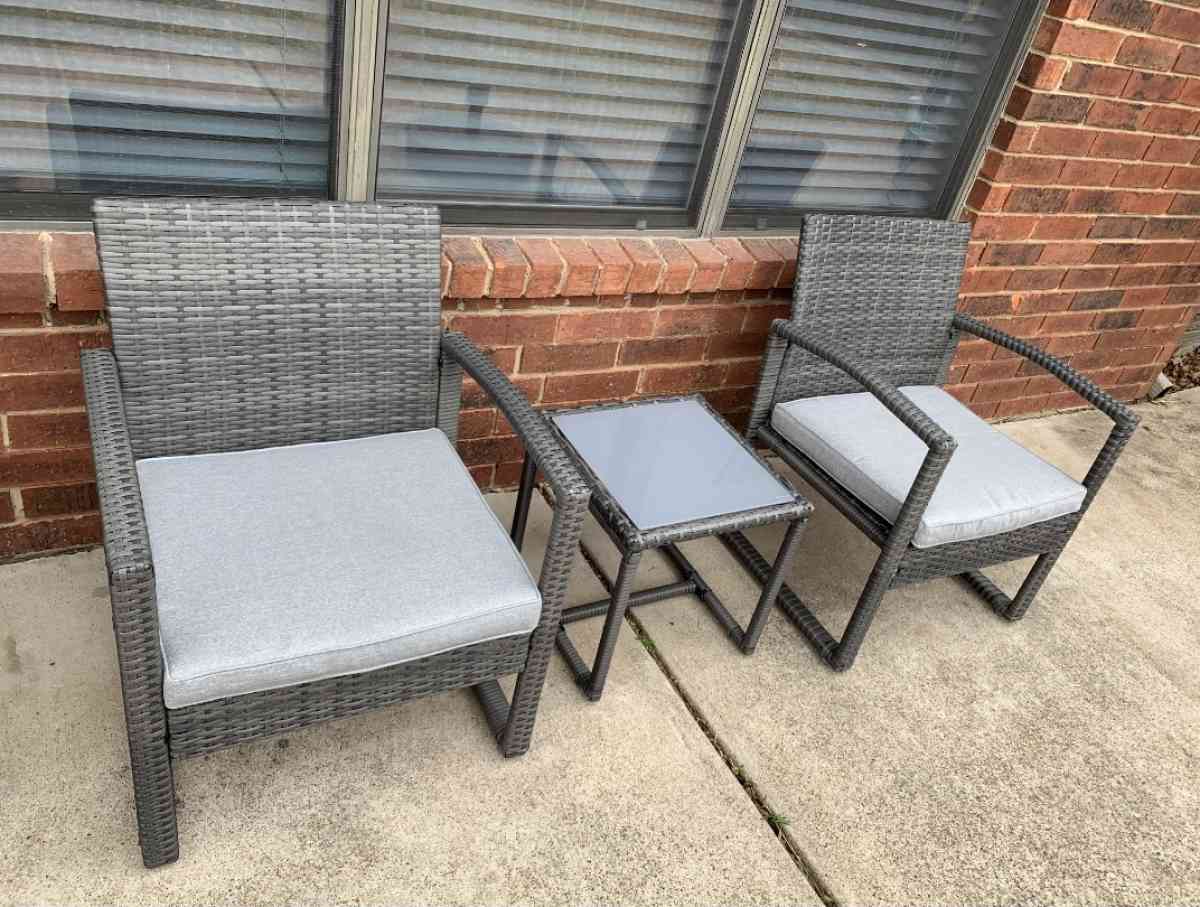 3pc outdoor patio balcony porch wicker furniture set - Stockton, California