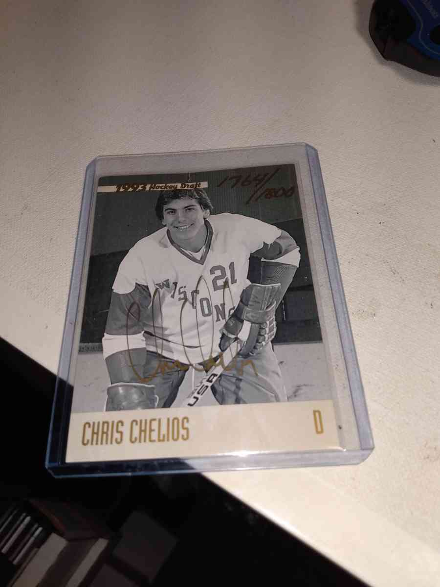 classic 1993 hockey draft rookie card Chris chelios