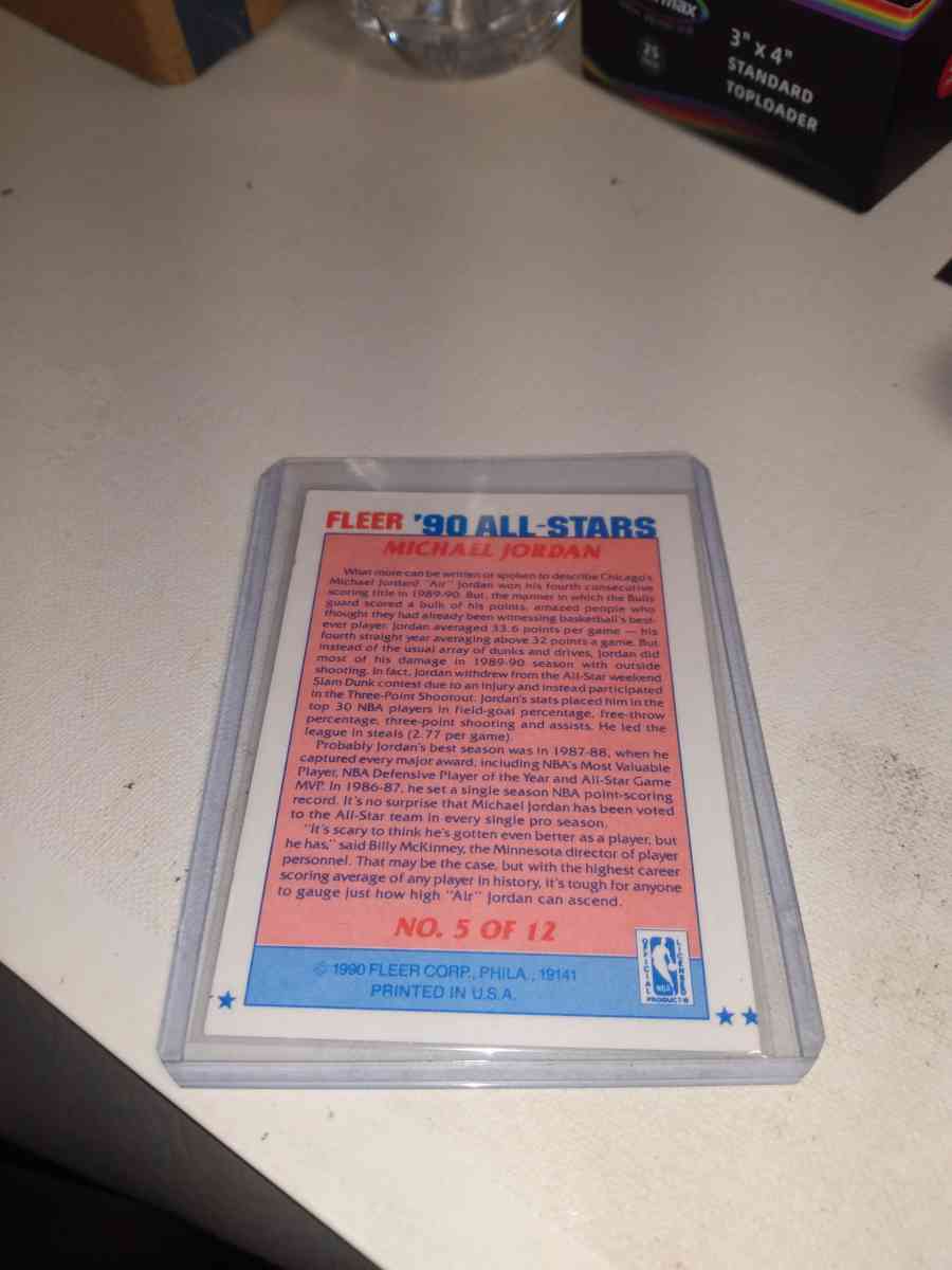 1990 All Star card Michael Jordan - Alicia, Arkansas - FleaMarketBay