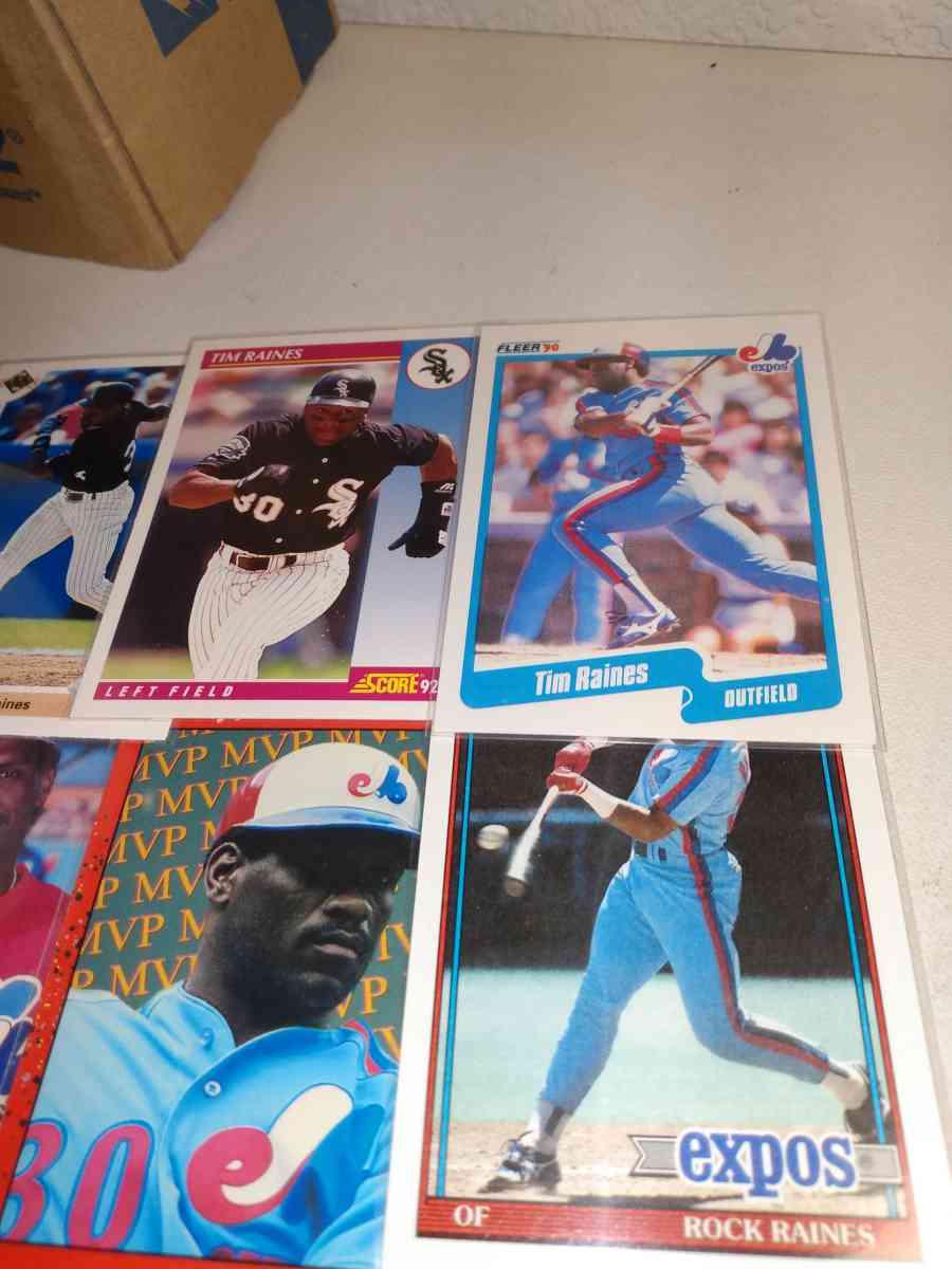 six cards Tim rains Hall of famer - Alicia, Arkansas - FleaMarketBay