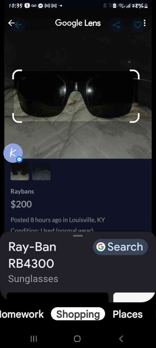 Black Rayban Sunglasses - Louisville, Kentucky