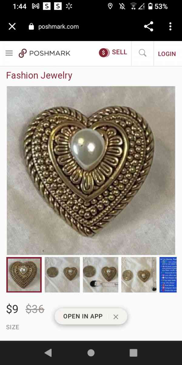 old heart broach from Spain - Flippin, Arkansas - FleaMarketBay