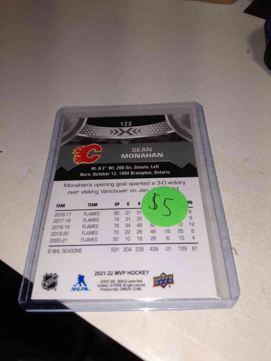 repeat after 2022 silver autograph Sean Monahan - Alicia, Arkansas - FleaMarketBay